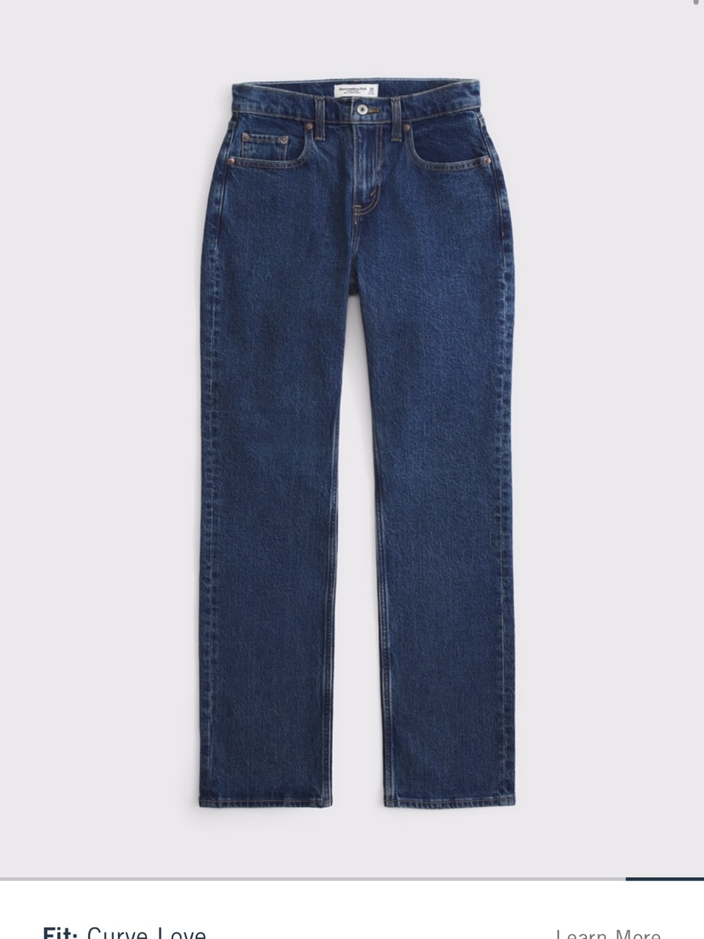 NWOT Abercrombie 90s High Rise Curve Love